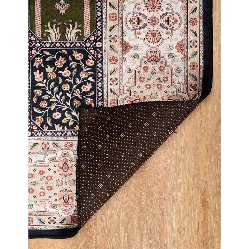 Laysan Home Traditional Woven Polyester 5'x7' Rug in Black