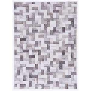 Laysan Home Transitional Woven Polyester 5'x7' Rug in Gray