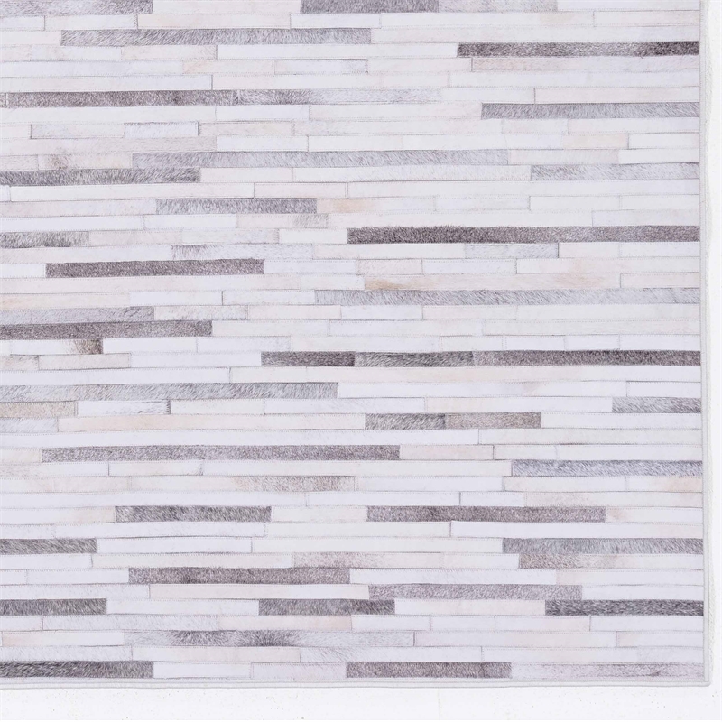 Laysan Home Transitional Woven Polyester 3'x5' Rug in Gray