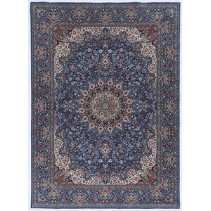 Laysan Home Traditional Woven Polyester 6'7&quotx9'7&quot Rug in Blue