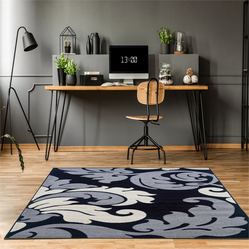 Laysan Home Modern Machine Made Frieze Yarn 8'x10'3