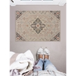Laysan Home Traditional Machine Made Polyester 2'x3' Rug in Ivory