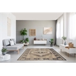 Laysan Home Traditional Machine Made Polyester 8'x10' Rug in Ivory