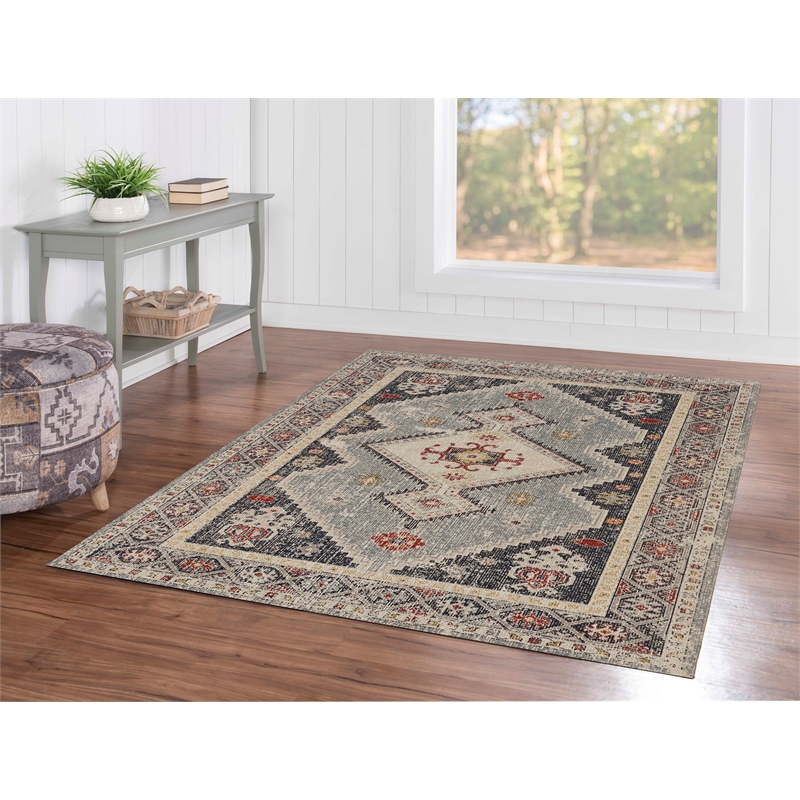 Laysan Home Traditional Machine Made Polyester 5'x7'6