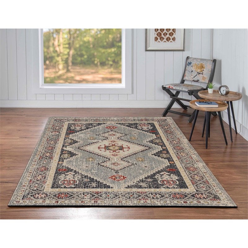 Laysan Home Traditional Machine Made Polyester 5'x7'6