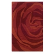 Laysan Home Transitional Hand Tufted Polyester 5'x7' Rug in Brick Red