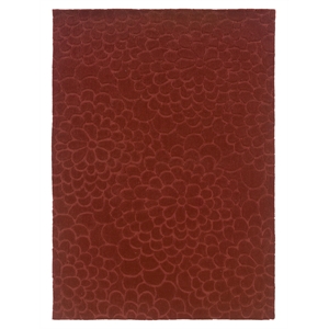 Laysan Home Transitional Hand Tufted Polyester 5'x7' Rug in Cinnamon Red