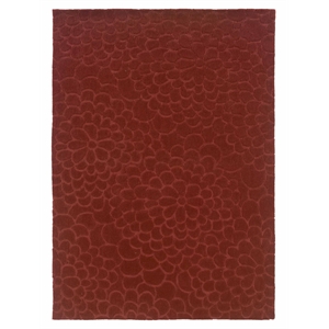 Laysan Home Transitional Hand Tufted Polyester 8'x10' Rug in Cinnamon Red
