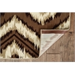 Laysan Home Transitional Silk Chevron Polyester 5'x7'6