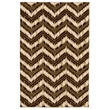 Laysan Home Transitional Silk Chevron Polyester 5'x7'6