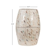 Laysan Home Transitional Drum Table in Ivory