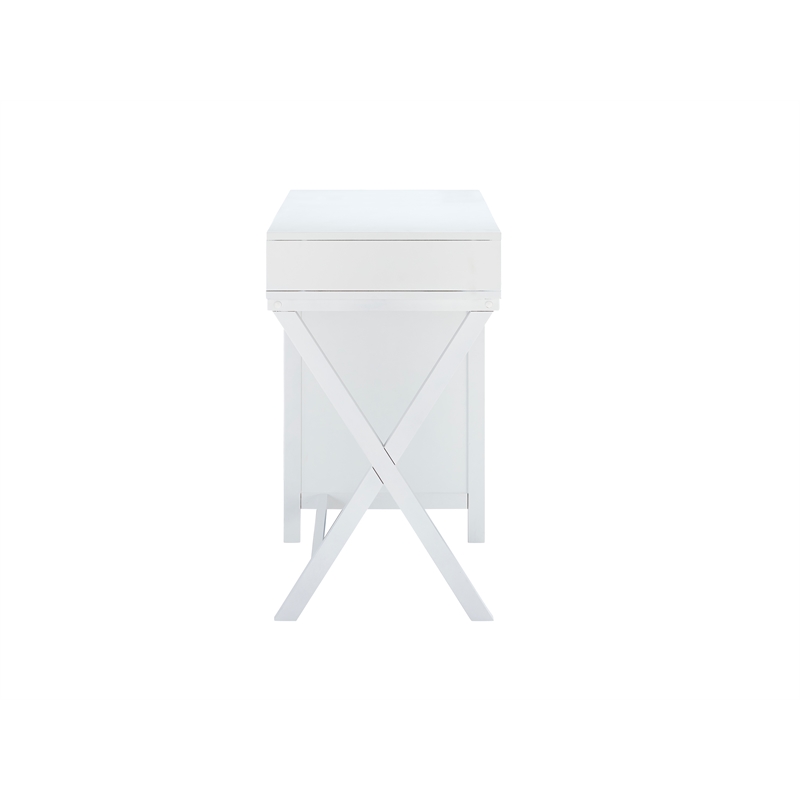 Laysan Home 4 Drawers Modern Wood Side Storage Desk in White