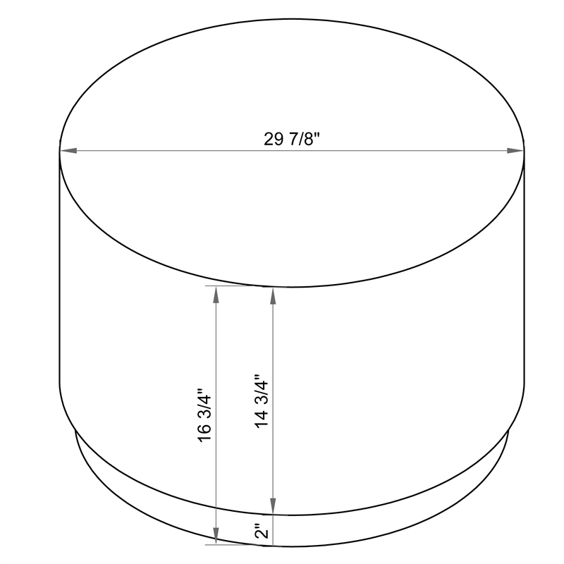 Laysan Home Capiz Blue Coffee Table Circular Mosaic 29.92