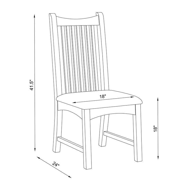 Laysan Home Solid Beech Wood Upholstered Set of Two Side Chairs in White