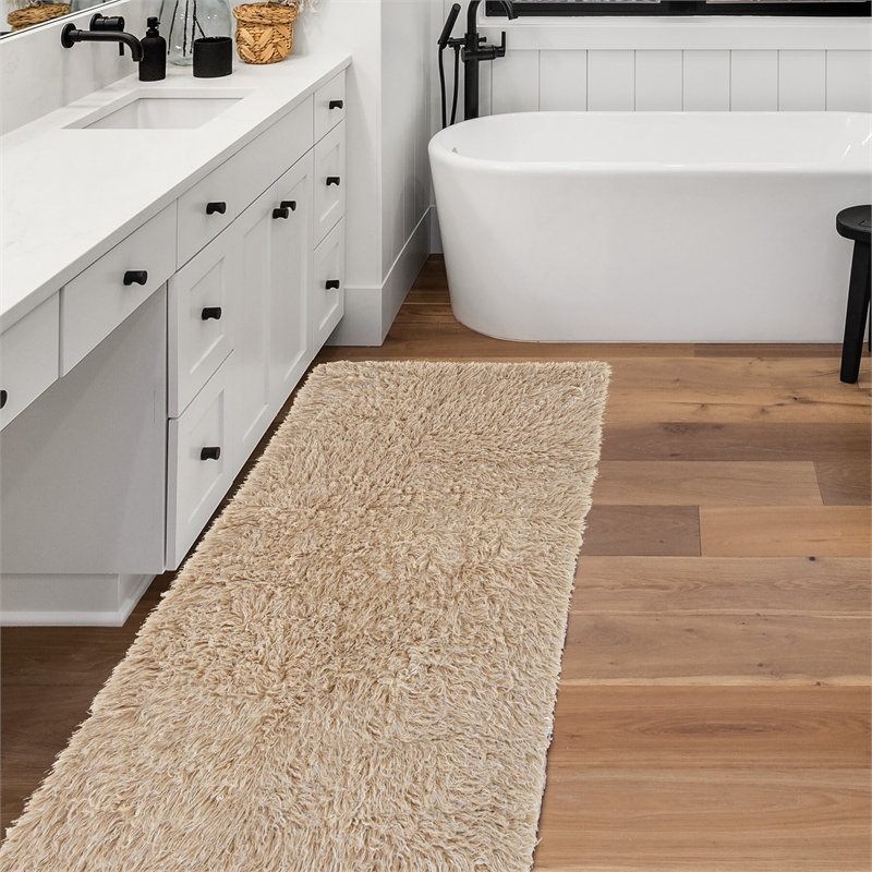 Laysan Home Transitional Flokati Hand Woven Wool 2'4