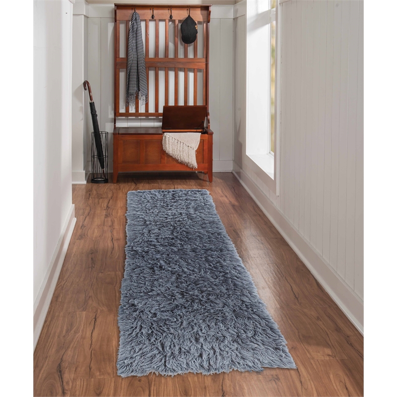 Laysan Home Transitional Flokati Hand Woven Wool 2'4
