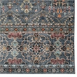 Laysan Home Transitional Washable Polyester 2'x3' Rug in Teal Blue and Ivory