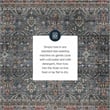 Laysan Home Transitional Washable Polyester 5'x7' Rug in Teal Blue and Ivory