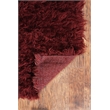 Laysan Home Transitional Flokati Hand Woven 8'x10' Rectangle Rug in Burgundy