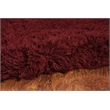 Laysan Home Transitional Flokati Hand Woven 8'x10' Rectangle Rug in Burgundy