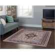 Laysan Home Traditional Woven Polyester 5'x7' Rectangle Rug in Ivory and Blue