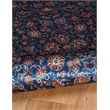 Laysan Home Traditional Woven Polyester 5'x7' Rectangle Rug in Blue and Ivory