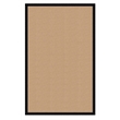 Laysan Home Transitional Machine Tufted Wool 5'x8' Rug in Sisal / Black Leather