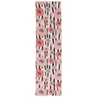 Laysan Home Transitional Washable Polyester 2'x8' Rectangle Rug in Ivory / Pink
