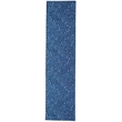 Laysan Home Transitional Washable Polyester 2'x8' Rectangle Rug in Blue / Ivory
