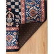 Laysan Home Traditional Woven Polyester 5'x7' Rectangle Rug in Navy Blue and Red