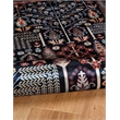 Laysan Home Traditional Woven Polyester 5'x7' Rectangle Rug in Navy Blue and Red