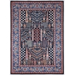 Laysan Home Traditional Woven Polyester 5'x7' Rectangle Rug in Navy Blue and Red