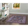Laysan Home Traditional Woven Polyester 5'x7' Rectangle Rug in Navy Blue and Red