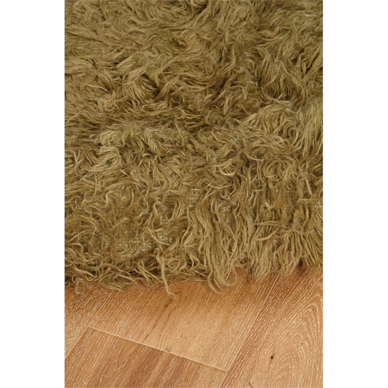 Laysan Home Transitional Flokati Hand Woven Wool 2'4