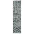 Laysan Home Transitional Washable Polyester 2'x8' Rectangle Rug in Ivory / Black