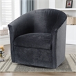Comfort Pointe Elizabeth Charcoal Gray Microfiber Swivel Accent Chair