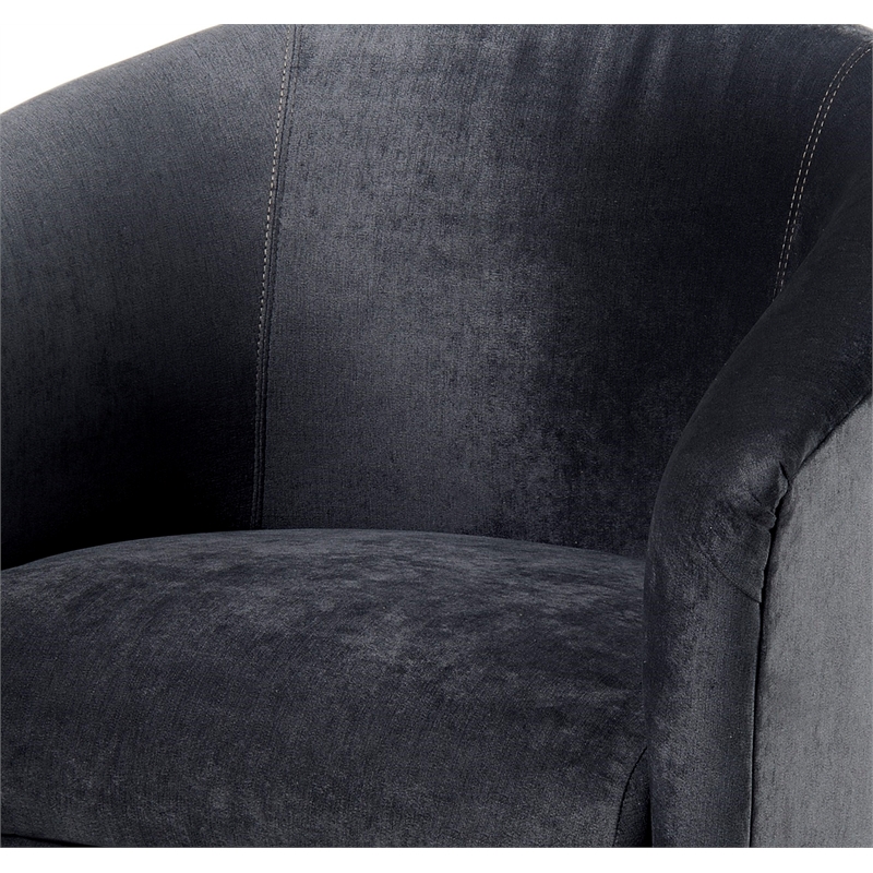 Comfort Pointe Elizabeth Charcoal Gray Microfiber Swivel Accent Chair