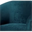 Comfort Pointe Elizabeth Ocean Blue Microfiber Swivel Accent Chair