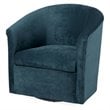 Comfort Pointe Elizabeth Ocean Blue Microfiber Swivel Accent Chair