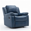 Comfort Pointe Clifton Navy Blue Faux Leather Glider Rocker Recliner