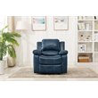 Comfort Pointe Clifton Navy Blue Faux Leather Glider Rocker Recliner
