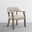 Comfort Pointe Millstone Beige Sand Fabric Upholstered Caster Game Chair