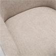 Comfort Pointe Geneva Beige Oatmeal Fabric Wooden Base Swivel Chair