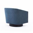 Comfort Pointe Geneva Cadet Blue Fabric Wood Base Swivel Accent Chair