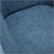 Comfort Pointe Geneva Cadet Blue Fabric Wood Base Swivel Accent Chair
