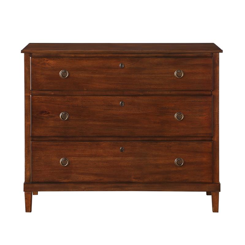 Comfort Pointe Cambridge Brown Finished Wood 3-Drawer Dresser