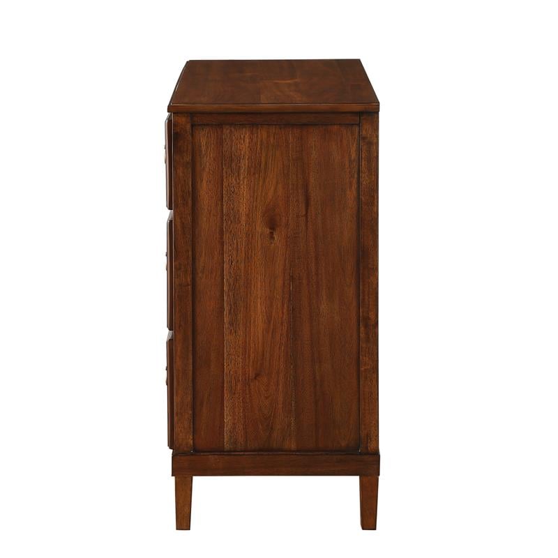 Comfort Pointe Cambridge Brown Finished Wood 3-Drawer Dresser