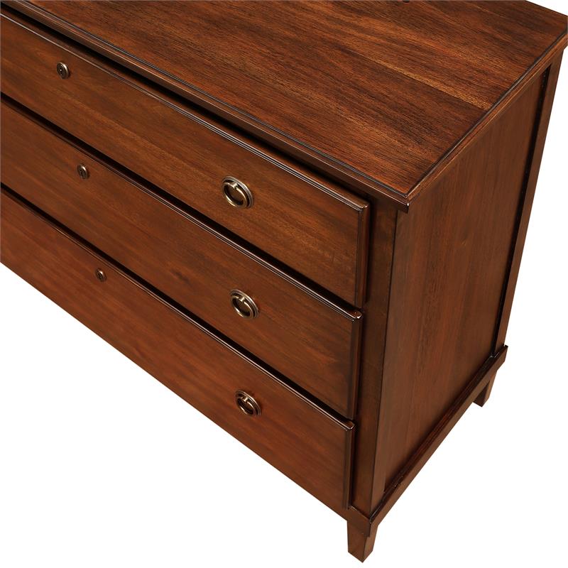 Comfort Pointe Cambridge Brown Finished Wood 3-Drawer Dresser