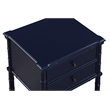 Comfort Pointe Ellison Midnight Blue Wood 2-Drawer Coastal Style Nightstand