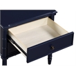 Comfort Pointe Ellison Midnight Blue Wood 2-Drawer Coastal Style Nightstand